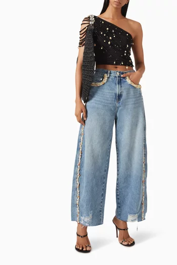 Lyria Embellished Top in Jersey