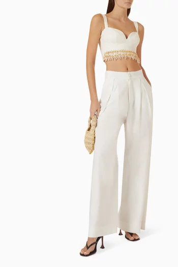 Meadow Wide-leg Pants in Linen