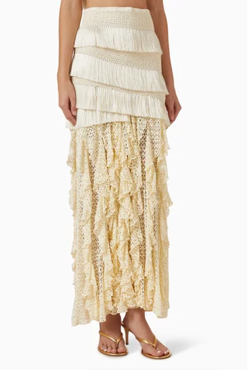 Ayla Fringe Maxi Skirt