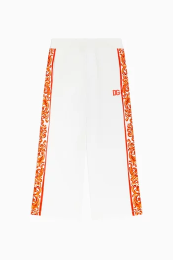 Majolica-print Pants