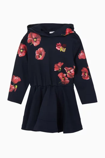 Poppy-print Dress in Cotton