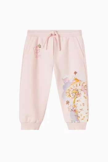 Tiger-print Logo Sweatpants