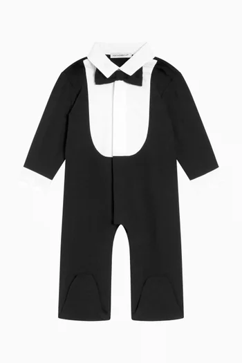 Bow Tie Romper in Cotton