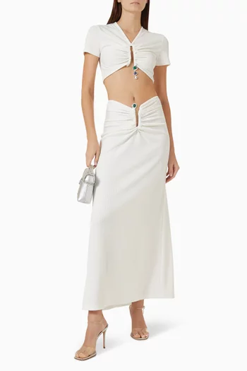 Droplet Crystal Clasp Skirt