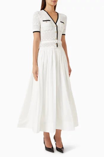 Knit Midi Dress in Cotton Blend