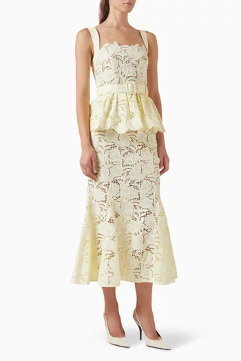 Peplum Dress in Lace