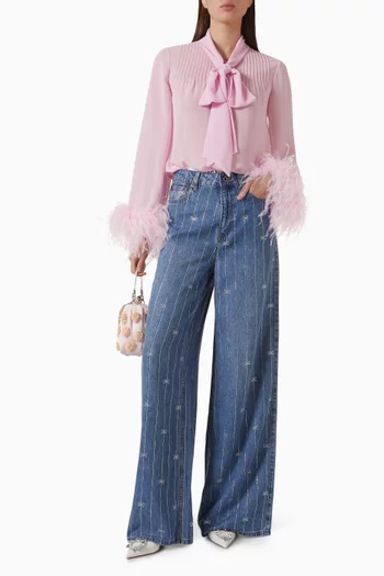 Wide-leg Jeans in Lyocell Denim