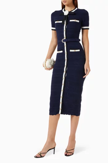 Pointelle-knit Dress in Cotton Blend