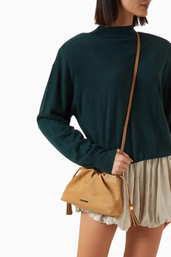 Large Soho Crossbody Pouch in Suede