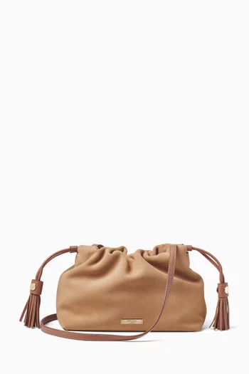 Large Soho Crossbody Pouch in Suede