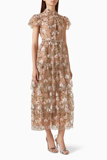 Sequin-embellished Tiered Dress
