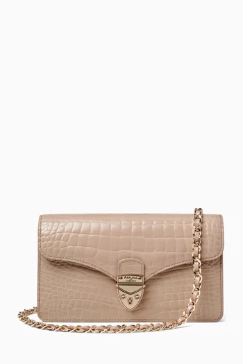 Mayfair® Clutch in Croc-embossed Patent Leather