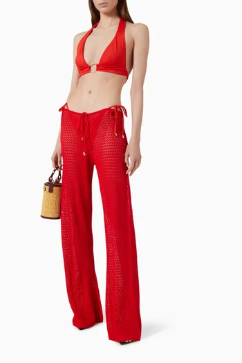 Belize Knit Pants in Lace Crochet