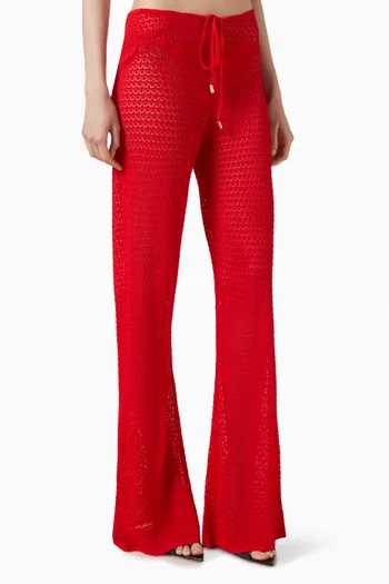 Belize Knit Pants in Lace Crochet