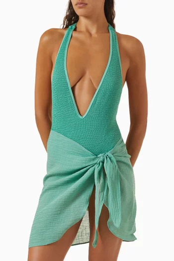 South Beach Sarong in Crinkle Linen