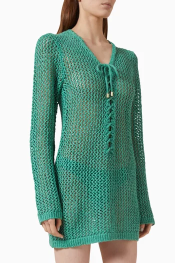 Corossol Mini Dress in Petit Crochet