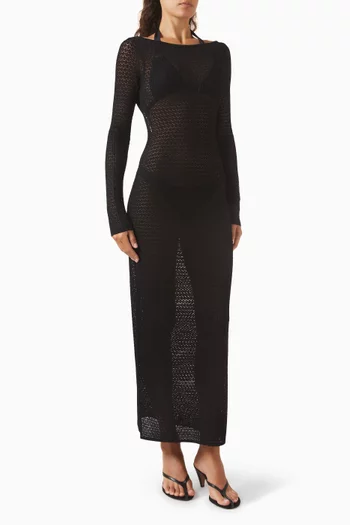 Bodrum Maxi Dress in Lace Crochet