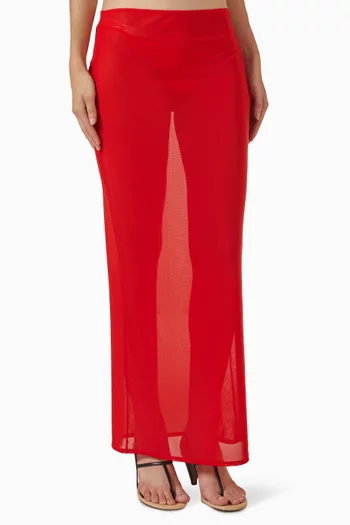 Fontelina Maxi Skirt in Mesh