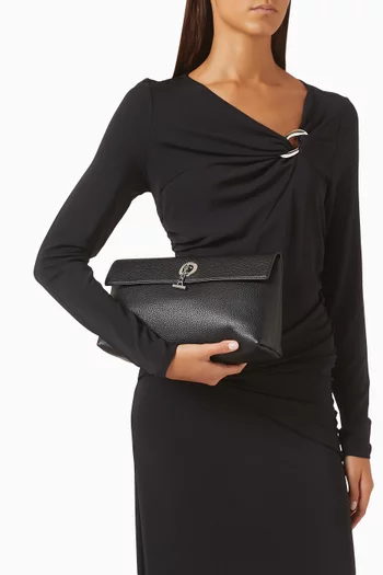 Anchor Clutch in Pebbled Leather