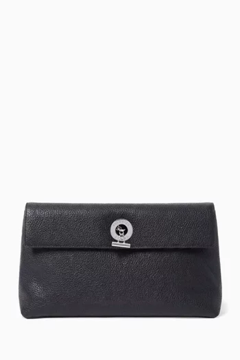 Anchor Clutch in Pebbled Leather