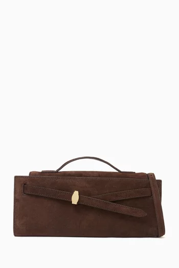 Dash Belted Clutch in Suede