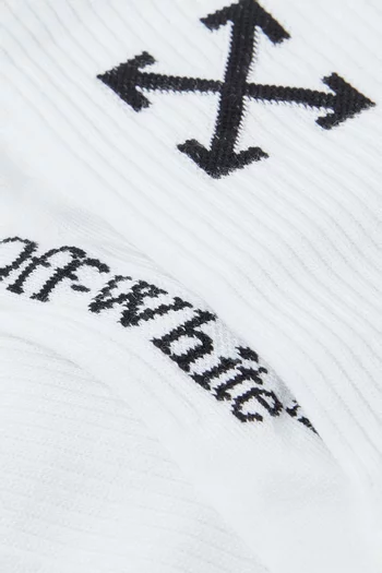 Arrow Mid Calf Socks in Cotton-blend