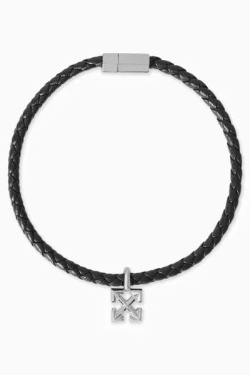 Arrow Bracelet in Leather & Brass