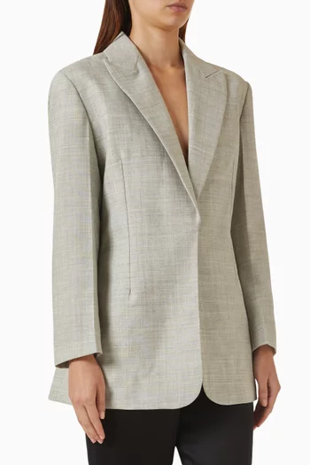 Structured Blazer in Wool-blend