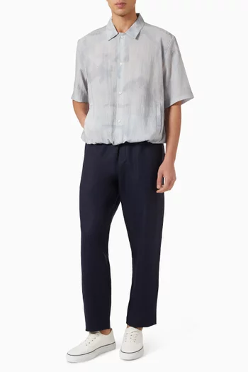 Tapered Pants in Linen