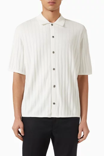 Shirt in Ribbed-knit Cotton