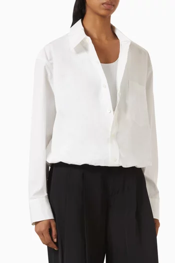 Gathered Layered Shirt in Cotton