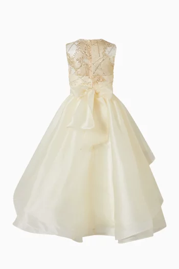 Embellished Ruffle Dress in Tulle