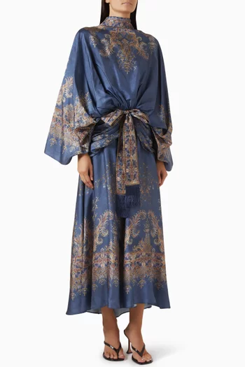 Valiant Batwing Gown in Silk Twill