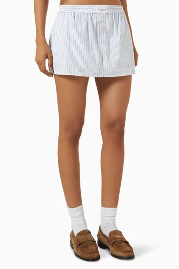 Stripe Mini Boxer Skort in Cotton