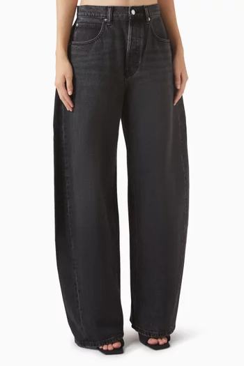 Crystal-embellished Jeans in Denim
