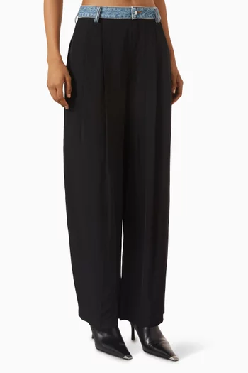 Denim Waistband Pants