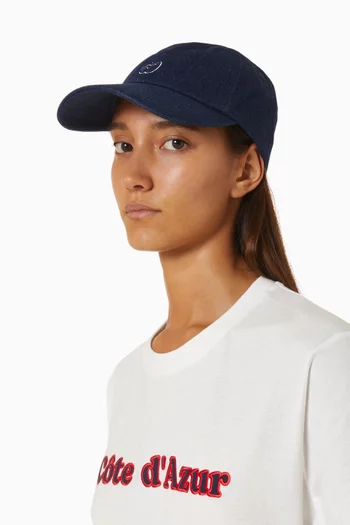 Logo Cap in Denim