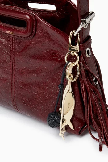 Nautical-detail Bag Charm in Leather & Brass