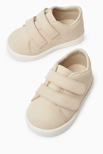 Double-strap Sneakers in Nubuck Leather