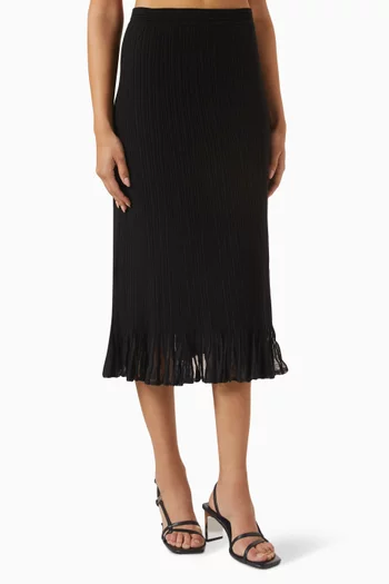 Knit Peplum Skirt in Viscose Blend