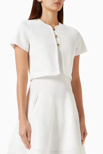 Cropped Cardigan in Knit