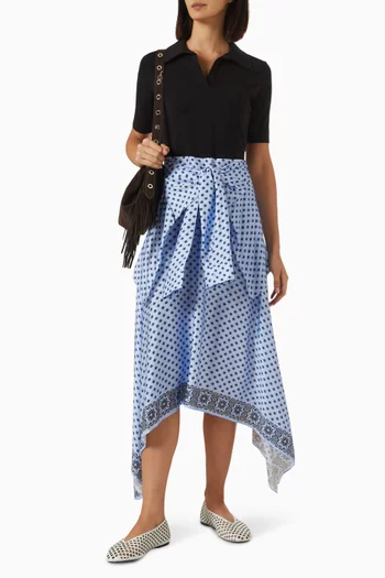 Layered-effect Scarf Skirt Dress