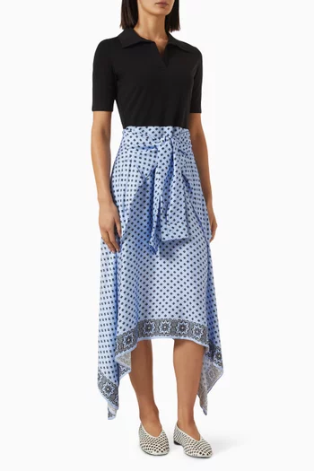 Layered-effect Scarf Skirt Dress