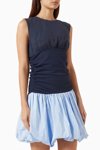 Bubble-hem Mini Dress in Jersey