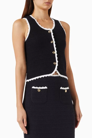 Buttoned Tank Top in Knit