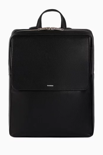 Vertical Backpack in Leather