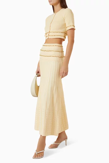 Lorianne Tassel Maxi Skirt