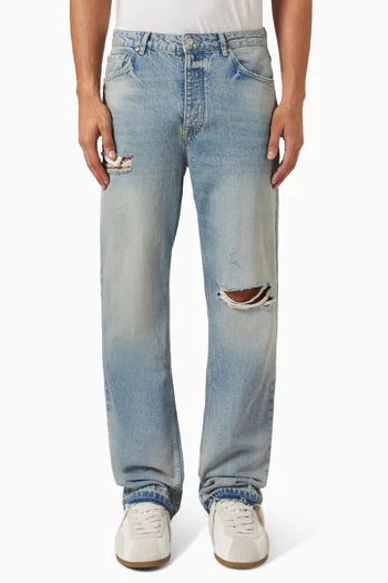 Heaton Distressed Jeans in Denim