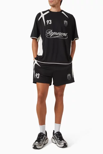 Star Football Shorts in Mesh