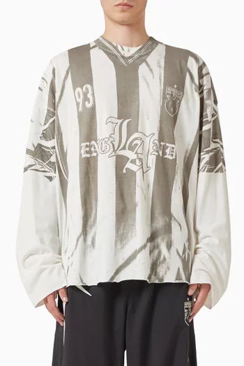 Printed Football T-shirt in Cotton-blend